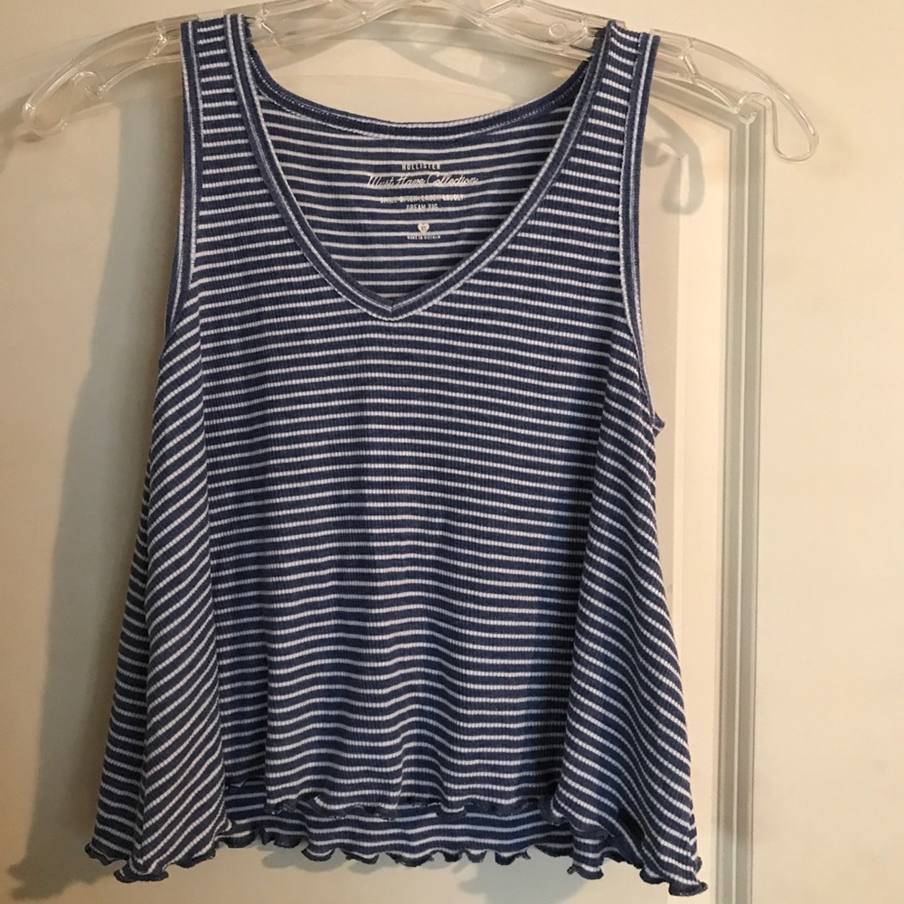 Cropped striped tank top from Hollister